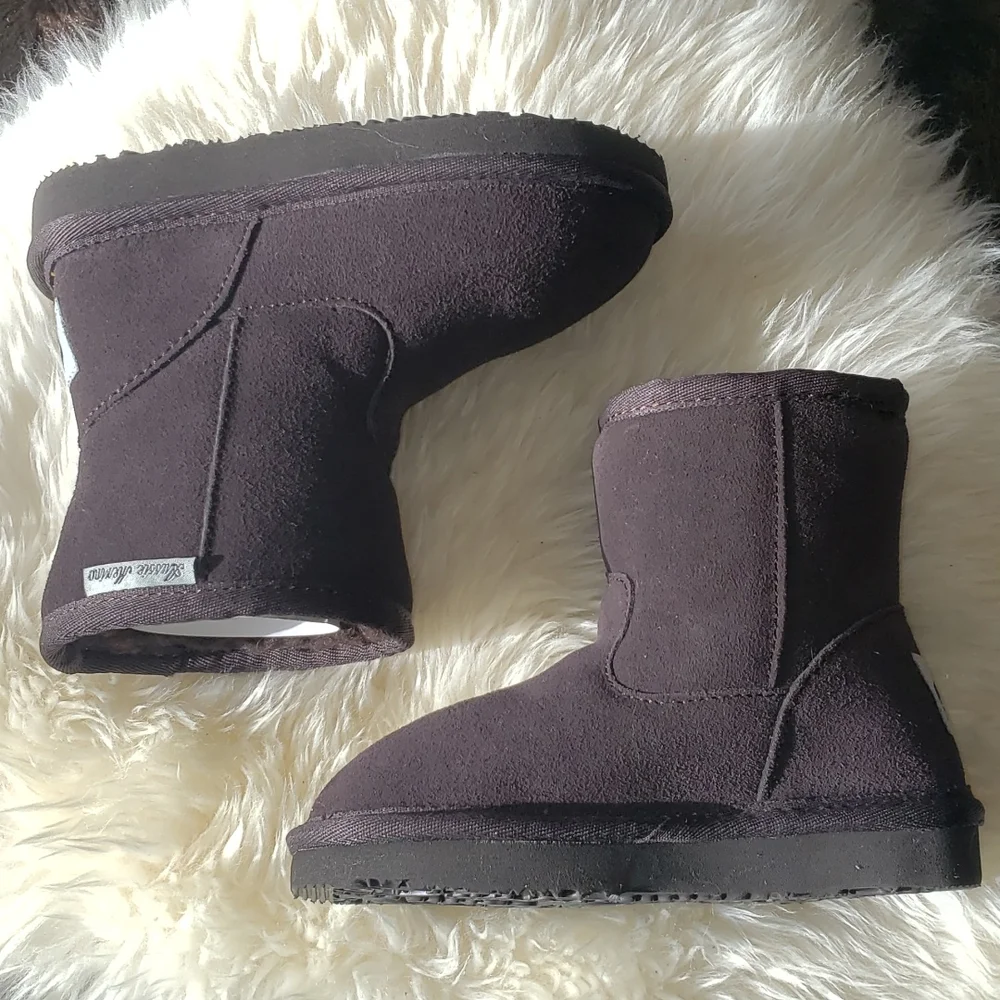 Aussie Merino Chocolate Brown Suede slip on Bootie K9 - Picture 8 of 12
